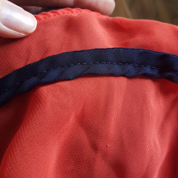 Ecote Orange Sheer Front Top with Navy Detail - Picture 10 of 10